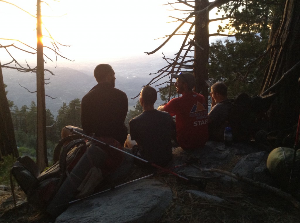 Enjoying the view as the sun sets